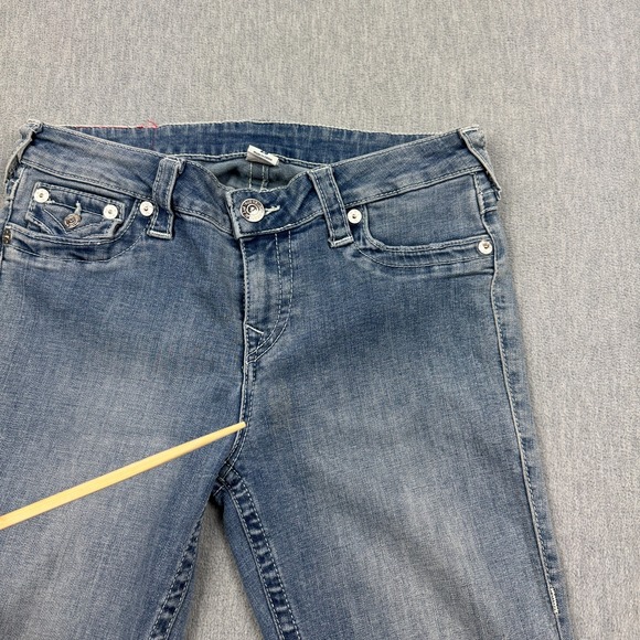 True Religion Jeans Womens 29 (30X30) Blue Super Skinny Light Wash Denim Stretch - Picture 9 of 14